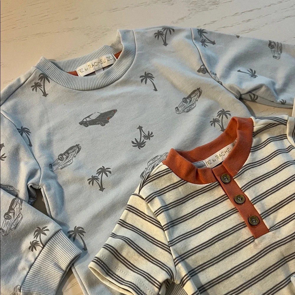 Rachel Zoe Toddler Boy 4 Piece Set Sweatshirt Joggers Shorts T-shirt 2T 3T 4T